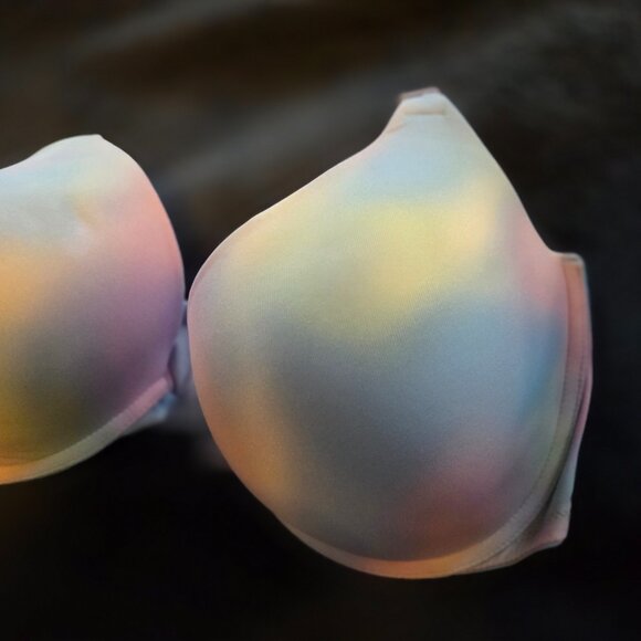 The Victoria's Secret Pink Tie Dye Wear Everywhere push up bra Front close 36DD - Picture 9 of 11